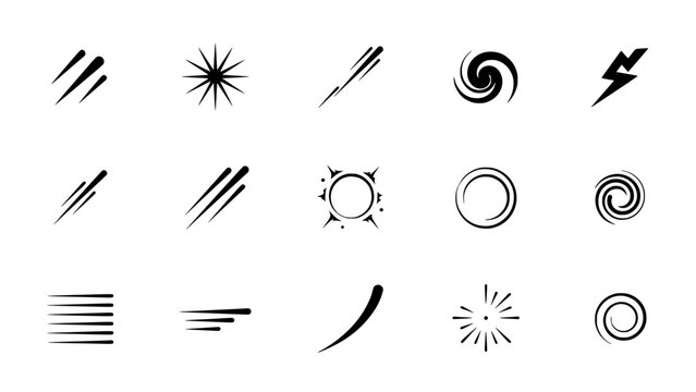 Symbols Featuring Dynamic Abstract Vector Illustrations with Various Shapes and Lines Featuring Symbol, Illustration, Design