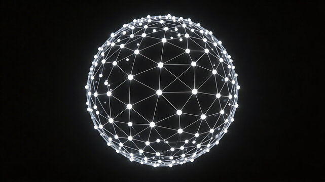 Geometric sphere with interconnected nodes