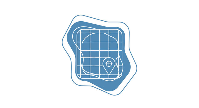 Abstract blueprint technical drawing with grid lines and compass.