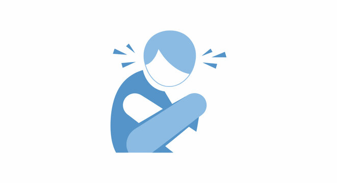 Illustration of a person laughing with joy and happiness.