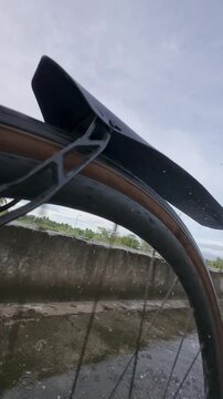 Bicycle Wheel Mudguard in Action