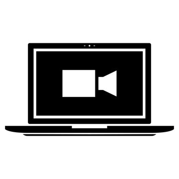Video call on laptop