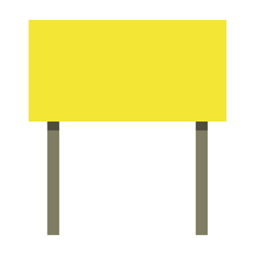 Yellow road sign