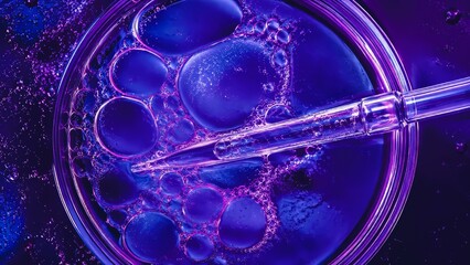 Violet Cosmetic Petri Dish with Pipette