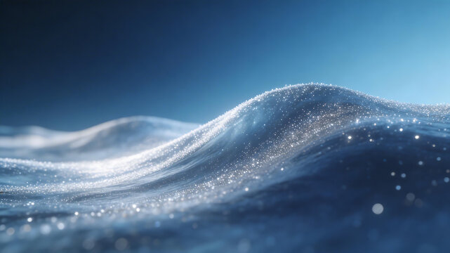 Sparkling blue ocean wave