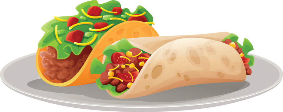 mexican food, authentic street food, traditional cuisine, fast food, tex-mex, catering menu, takeaway meal, wrap variation presented