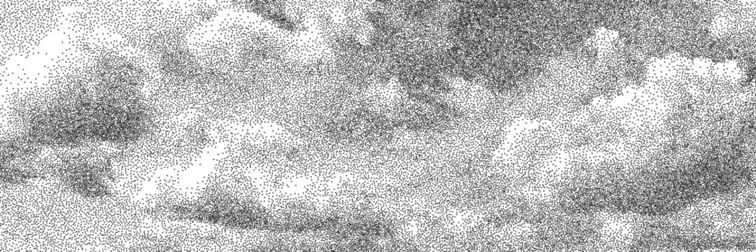 Abstract white sky texture background with clouds and digital noise grain. vector illustration