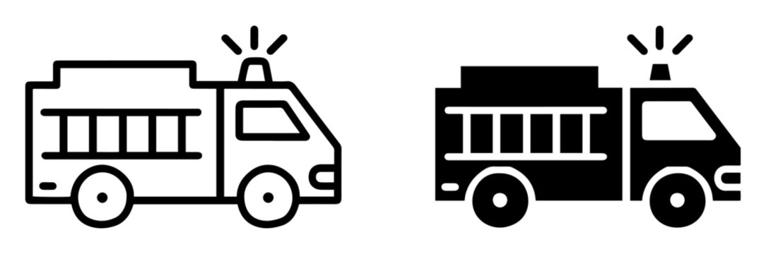 fire truck emergency service icon