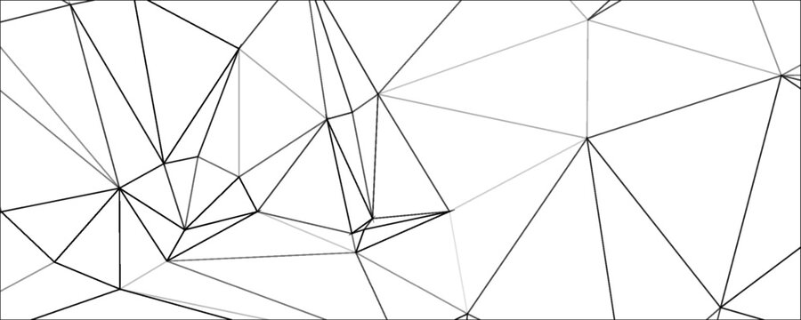 Random geometric line pattern on a transparent background. Random line low poly pattern. abstract seamless line vector. Random chaotic lines abstract geometric patterns of modern design.