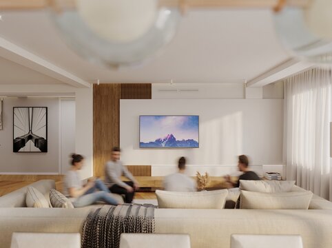 salon comedor de casa de lujo con estilo moderno y minimalista 