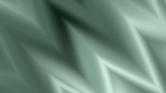 Looping animation of modern sage green metallic gradient waves flowing diagonally from bottom left to top right, ideal for tech and corporate video backgrounds