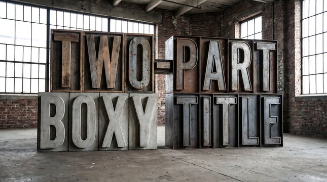 Industrial Loft with Large Wooden Letters.