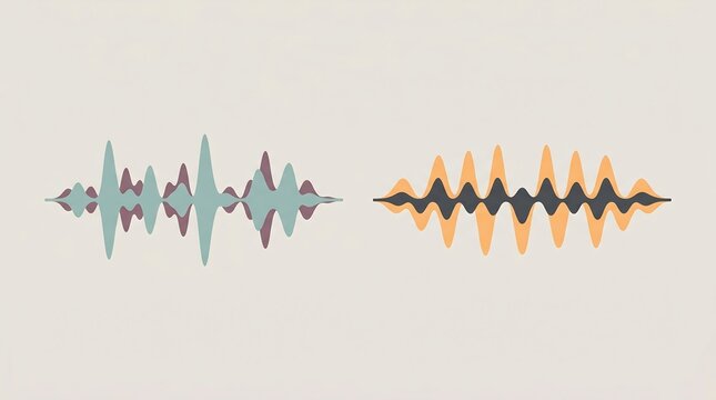Human and AI voice wave comparison