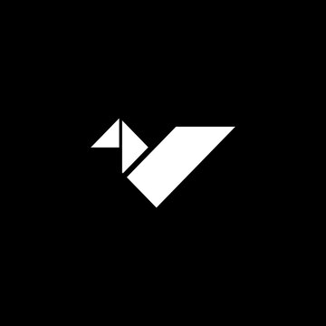 logo design origami black