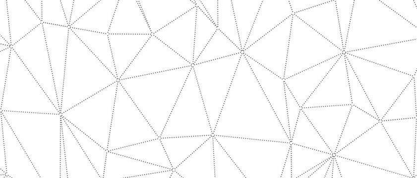 Minimalist dotted line geometric pattern forming abstract triangles, clean and modern background.