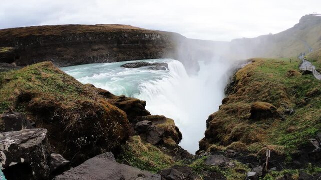    Gullfoss waterfall in Iceland 