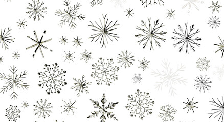 Watercolor snowflake pattern. Ideal for holiday designs, winter greetings, and festive backgrounds. © vegefox.com