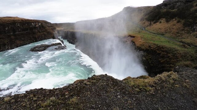    Gullfoss waterfall in Iceland 