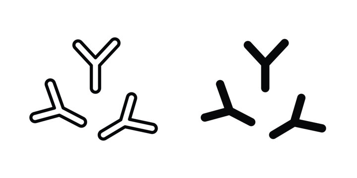 Bifidobacterium probiotics icon flat pictograms series