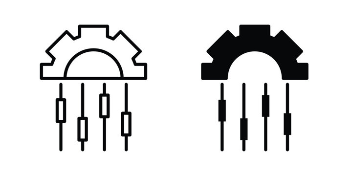 Mass customization icon flat pictograms series