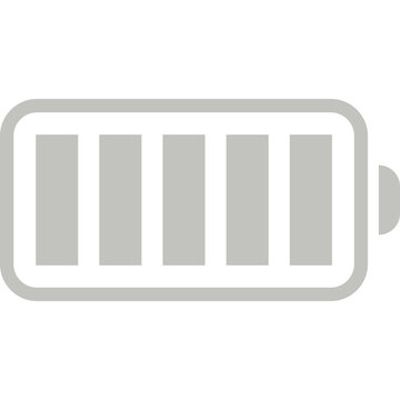 Battery icon power level and charge indicator