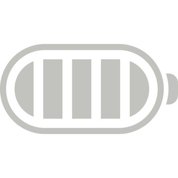 Battery icon power level and charge indicator