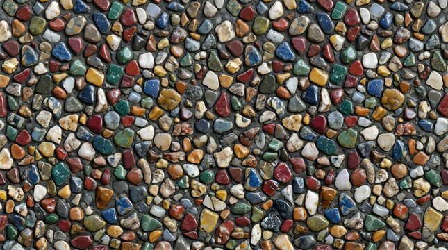 90. decorative colorful stone texture, detailed seamless surface, realistic ceramic tile and pbr material