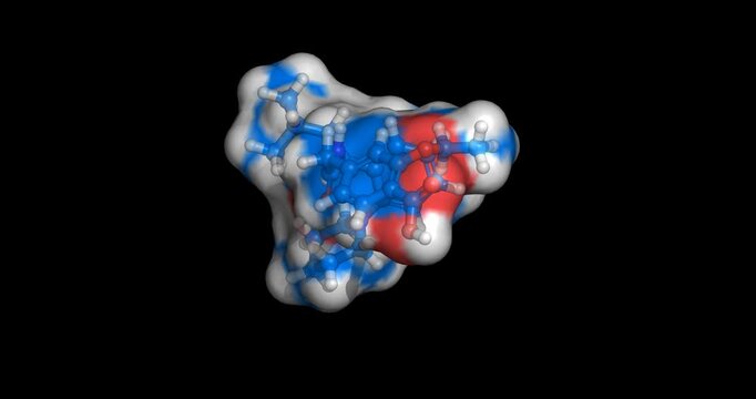 Repaglinide, antidiabetic agent for blood glucose control in type 2 diabetes, 3D molecule spinning, 4K