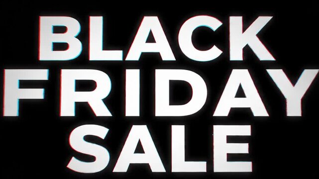 Black Friday Sale text on a stark black background
