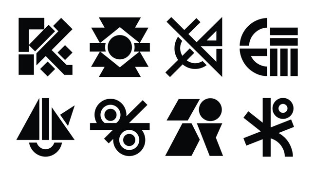 Bauhaus abstract geometric shape symbol art embodies modern minimalist design principles