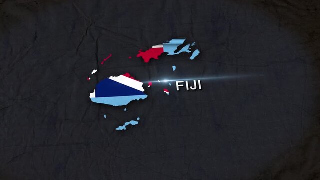 Fiji Map Animation 4K