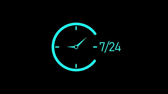 Circular progress indicator with date 7/24 countdown timer loading animation minimalist