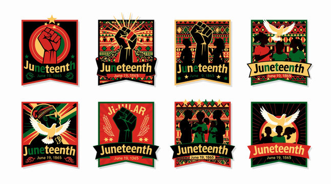 Juneteenth celebration badges