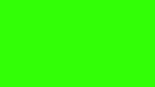 Businessman talking on phone in office with green screen background