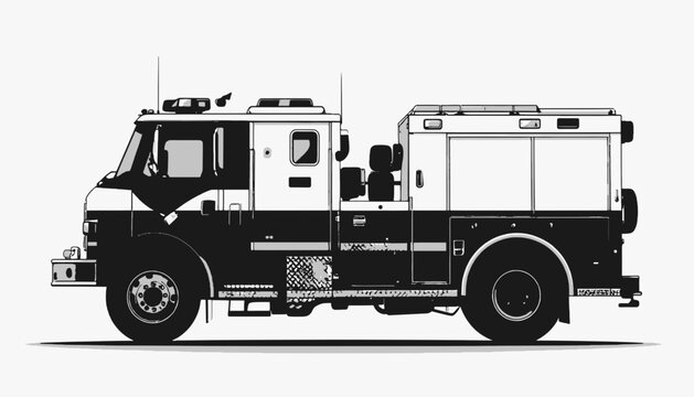 Fire Truck Vehicle Emergency Response Transport.
