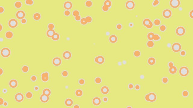 Bright colorful circular shapes design animated background 4k seamless loop pattern design texture backdrop