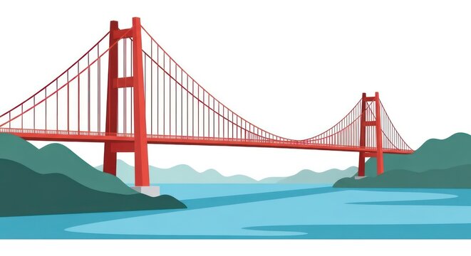 Golden Gate Bridge San Francisco Landscape.