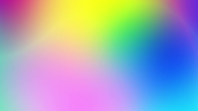 Vibrant multicolored gradient motion loop mixing bright yellow, pink, and cyan shades. A cheerful glowing holographic backdrop ideal for creative corporate presentation screens and graphics