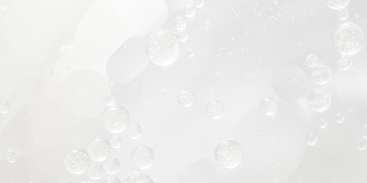 Abstract clear water bubbles essential oil beauty collagen Serum Repair cell background.
