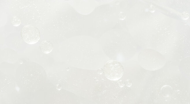 Abstract clear water bubbles essential oil beauty collagen Serum Repair cell background.