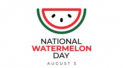 National watermelon day august 3 celebration banner featuring sliced melon icon © HRIDOY