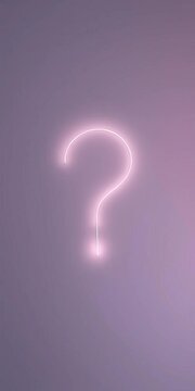 A serene, minimalist question mark formed by delicate lines of light against a soft, gradient background, representing gentle inquiry and quiet contemplation,  serene,  soft