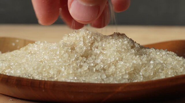 Sugar closeup footage