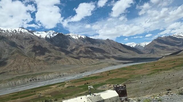 Driving Through Barren Himalayan Hills
