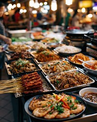Obraz premium malaysian food in market