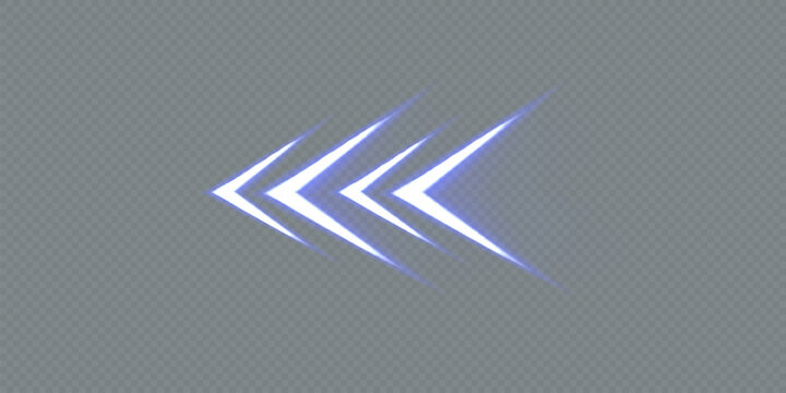 Fast Forward Arrow Light Effect With Motion Blur And Digital Speed