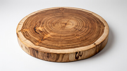 Obraz premium Tronco de madera natural con textura detallada para decoración y conceptos ecológicos.