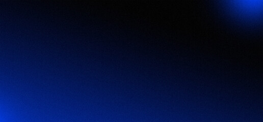 Obraz premium Abstract deep blue gradient background featuring grainy texture and soft glowing light in the corner