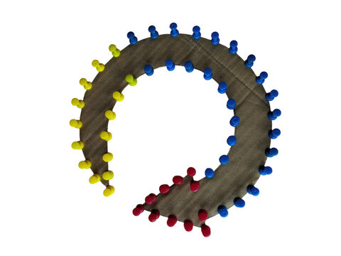 Colorful 3d geometric spiral with vibrant segments