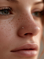 Fototapeta premium nose piercing for women
